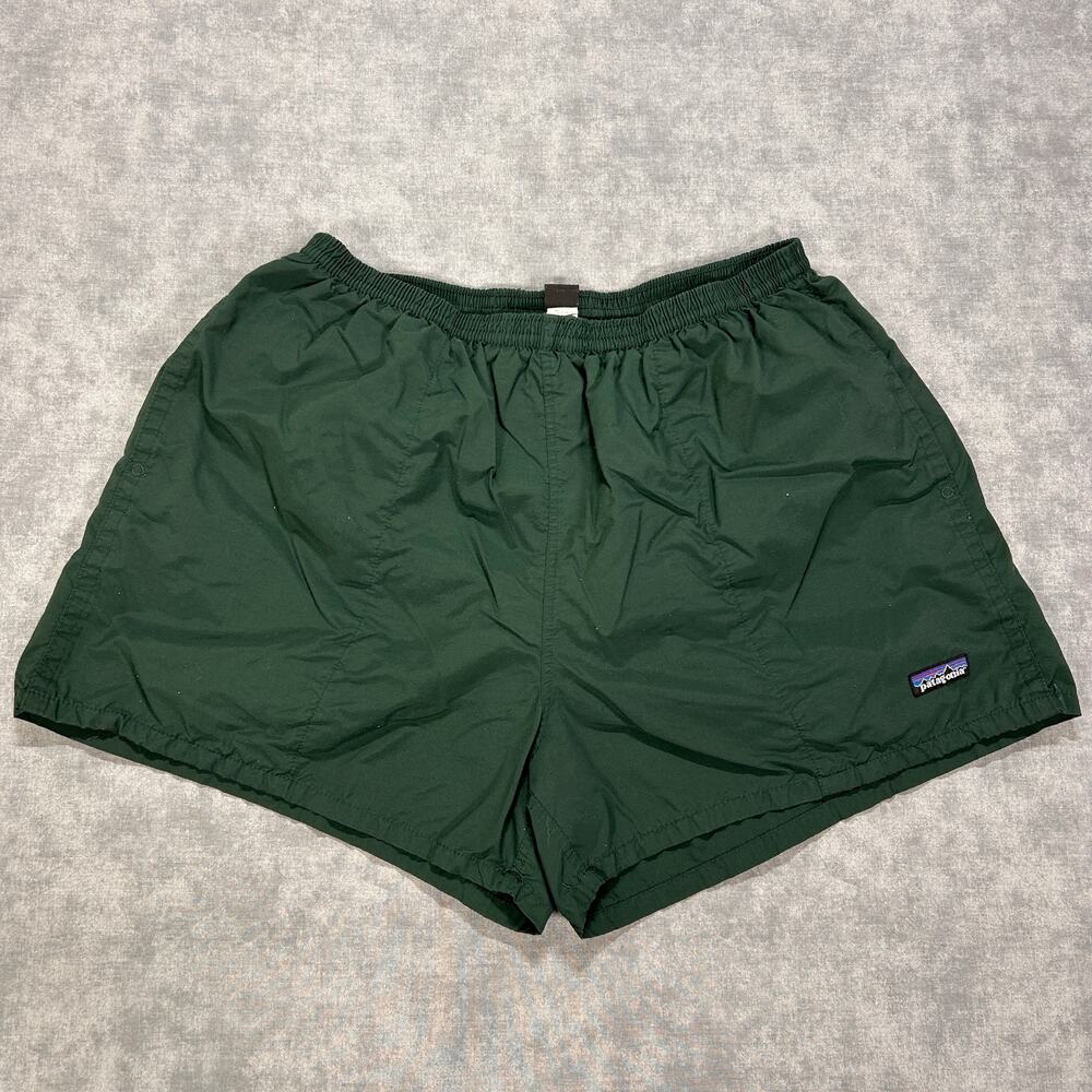 Vintage Patagonia Baggies 5in Shorts Green Nylon Mesh Lined Mens XL hiking